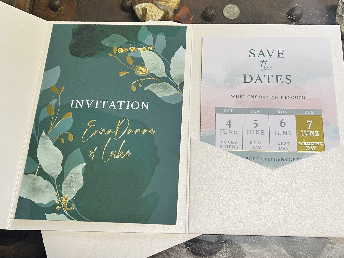wedding stationery design, print and mail